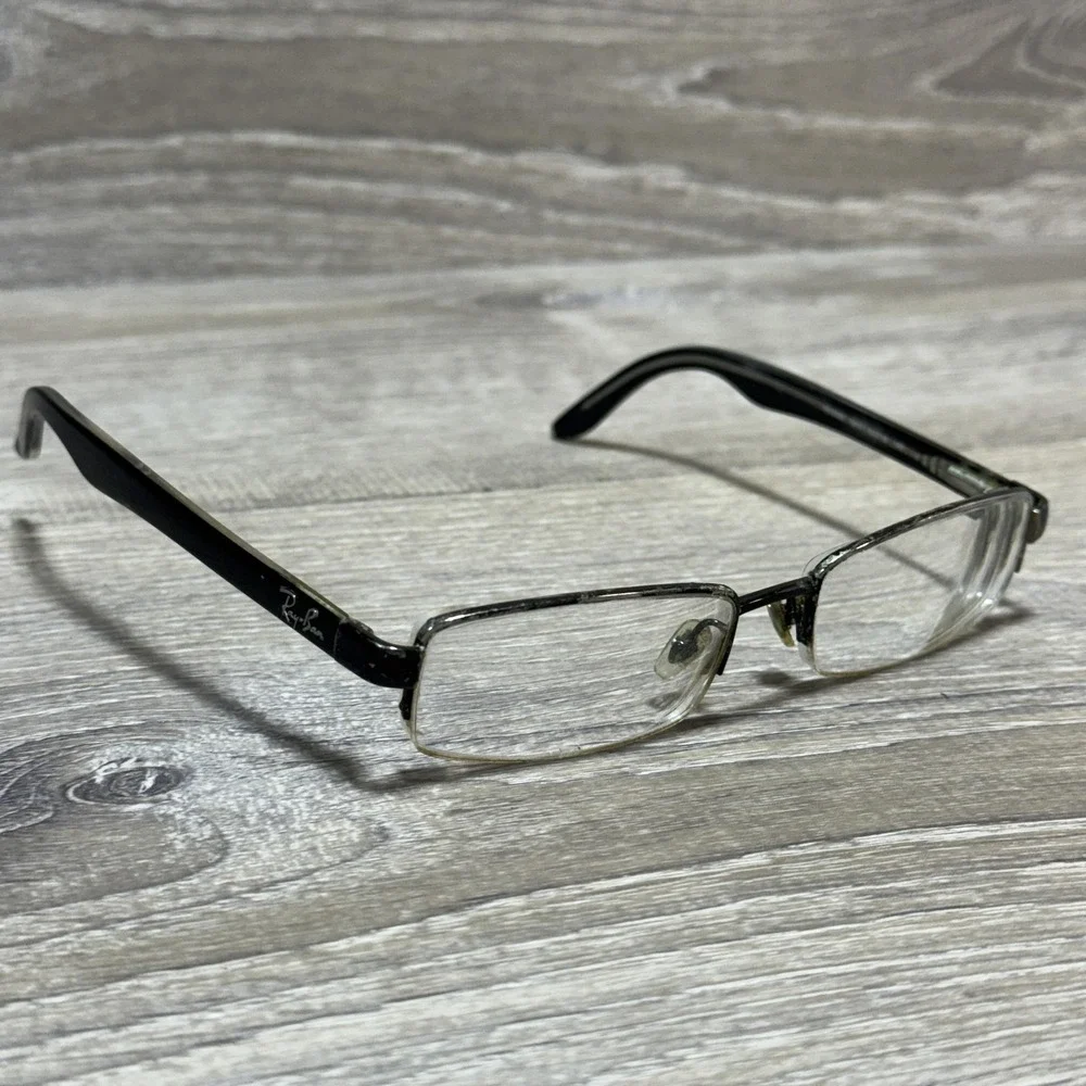 Ray-Ban RB 8588 Titanium Eyeglass‎ Frames 52-18-140 Semi Rimless Black